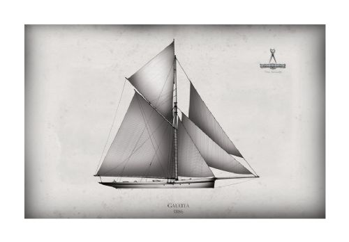America's Cup Yacht 1886 Galatea by Tony Fernandes